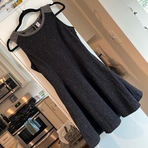 Speckled black fit and flare dress old navy